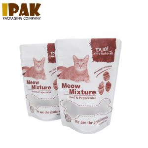 Cat Gıda için Stand Up Fermuar Folyo Kılıfı